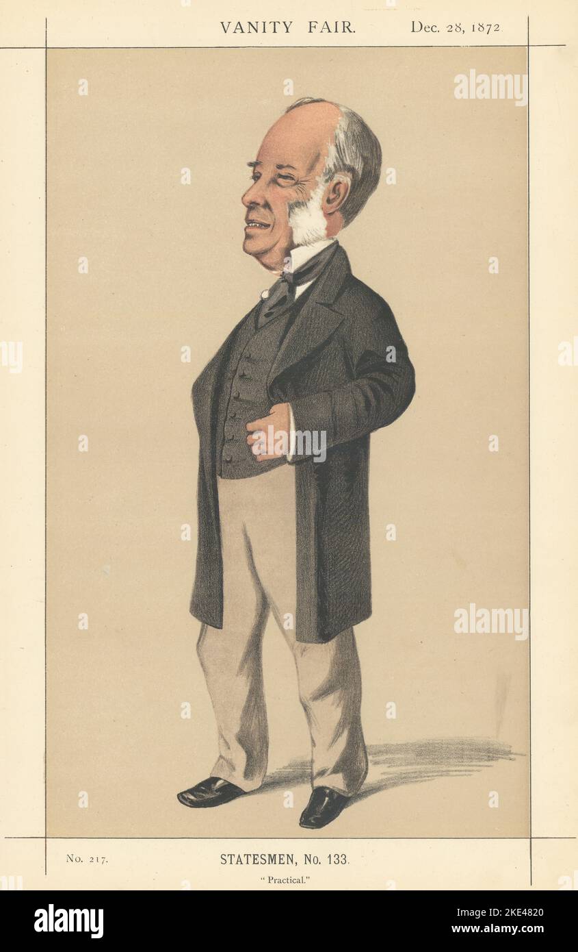 VANITY FAIR SPY CARTOON Gabriel Goldney 'Practical' Wilts. By Delfico 1872 Stock Photo