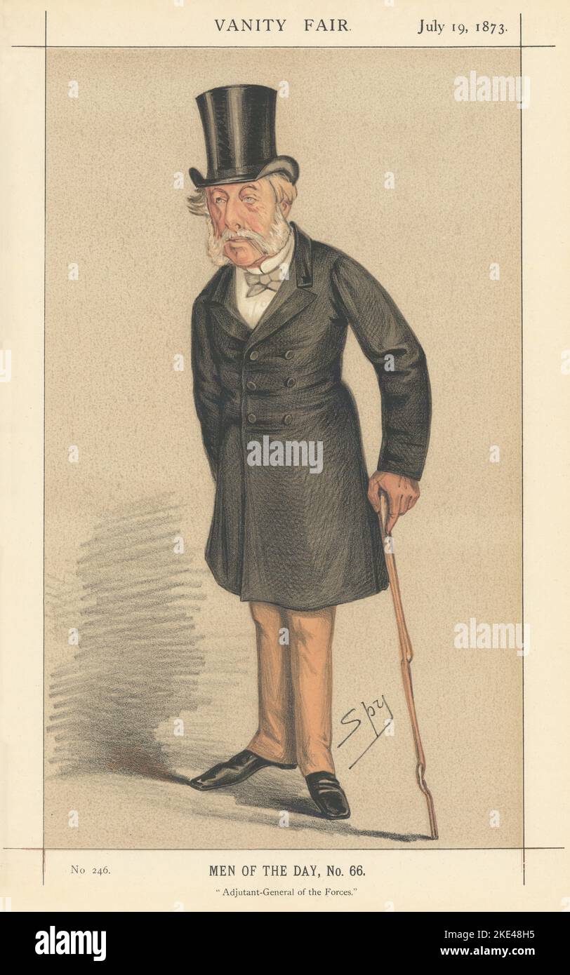VANITY FAIR SPY CARTOON Sir Richard Airey 'Adjutant-General of the Forces' 1873 Stock Photo