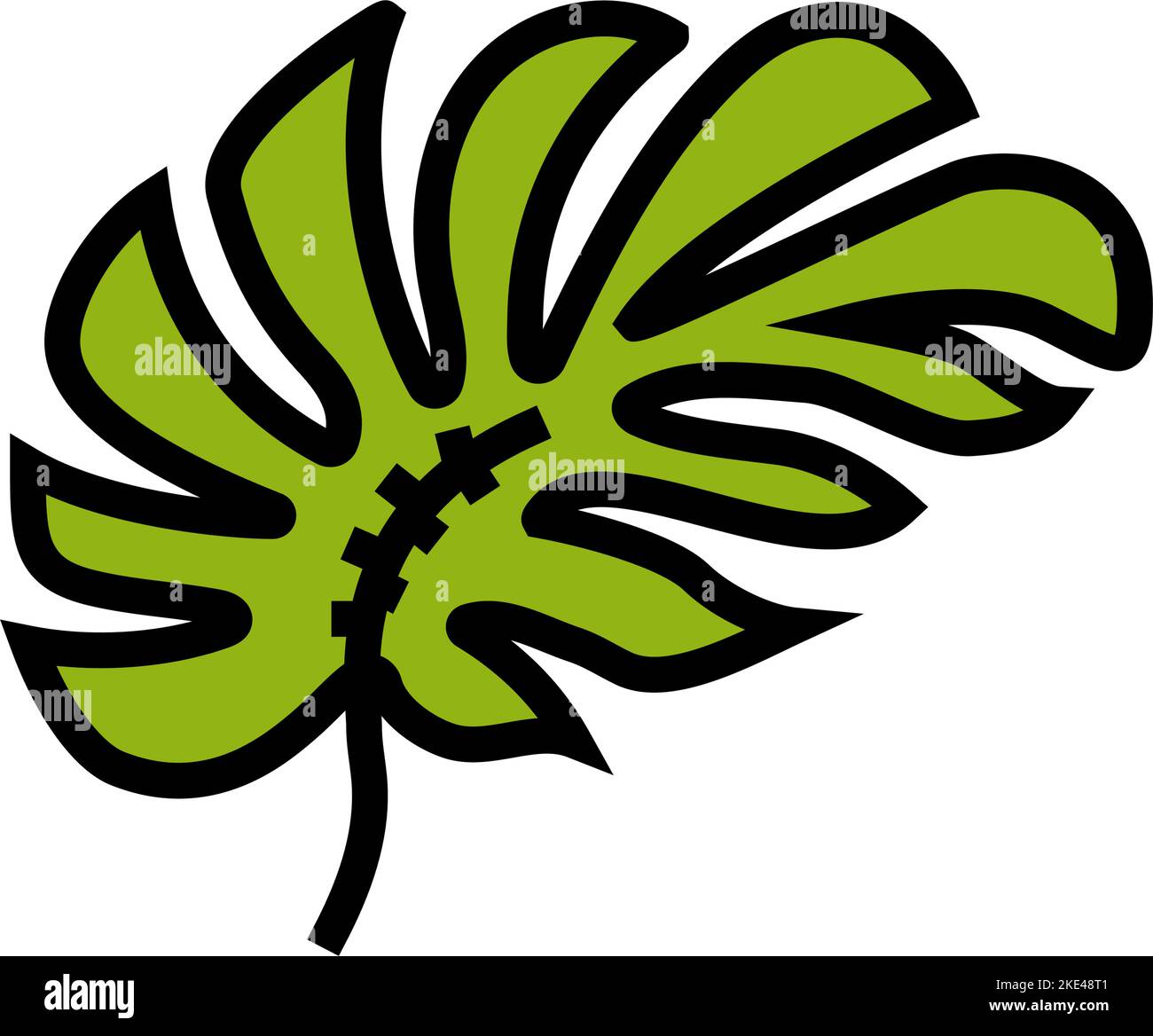 monstera leaf plant color icon vector illustration Stock Vector Image ...