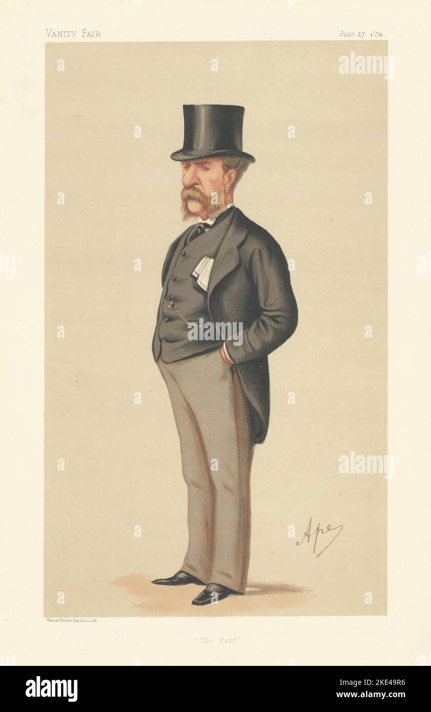 VANITY FAIR SPY CARTOON William Patrick Adam 'The Past' Law. By Ape 1874 print Stock Photo