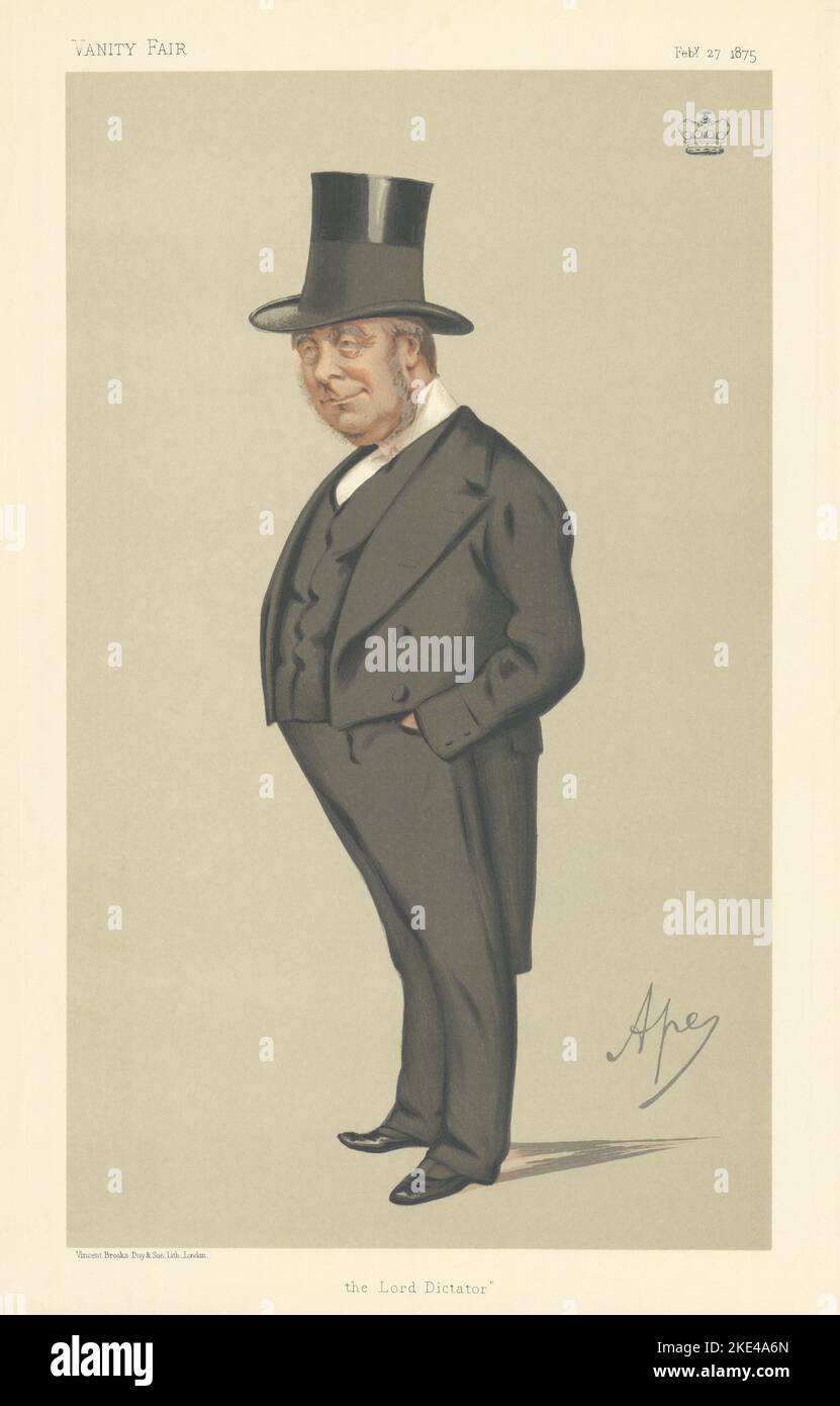 VANITY FAIR SPY CARTOON Lord Redesdale 'the Lord Dictator' Ireland. Ape 1875 Stock Photo