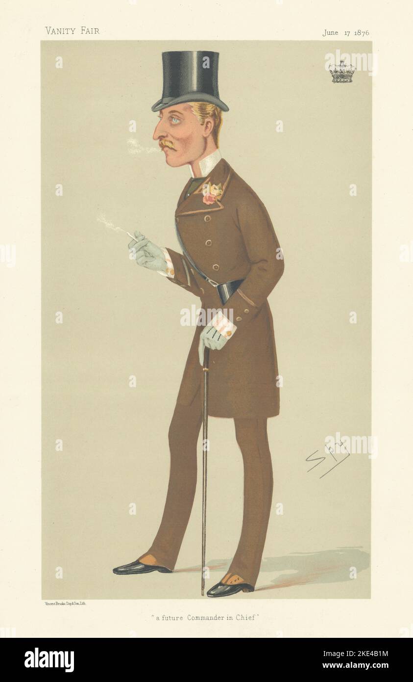 VANITY FAIR SPY CARTOON The Duke of Connaught 'a future Commander-in-Chief' 1876 Stock Photo