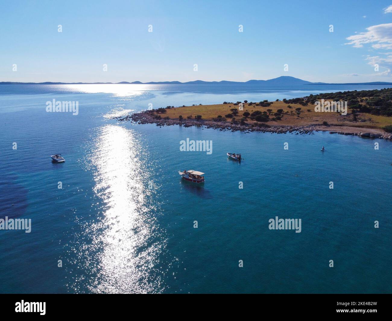 An aerial view of the sea at sunlight Stock Photo - Alamy