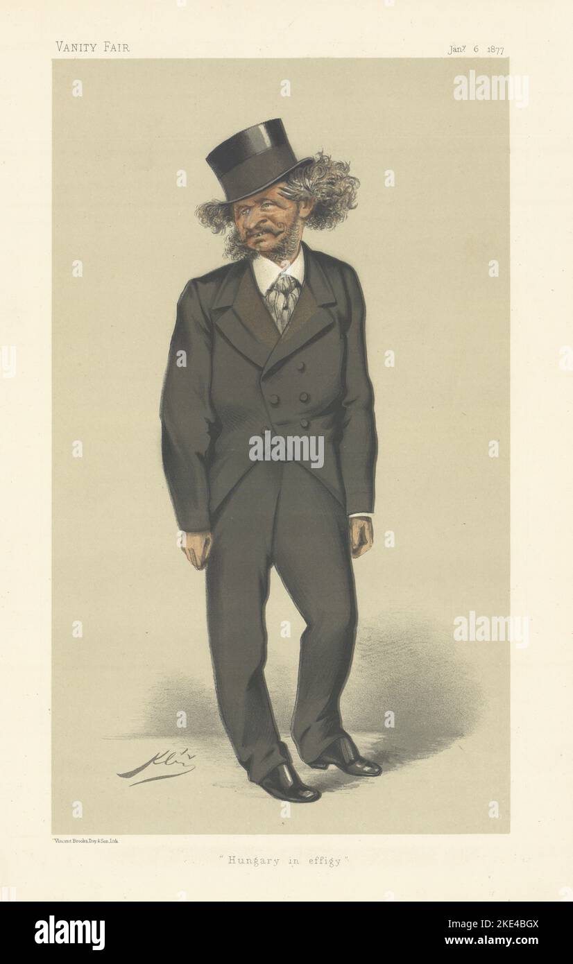VANITY FAIR SPY CARTOON Count Gyula Andrassy 'Hungary in effigy' Austria 1877 Stock Photo