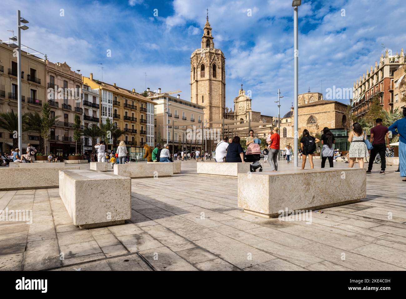 Plaza de la Reina, Valencia, Spain Stock Photo