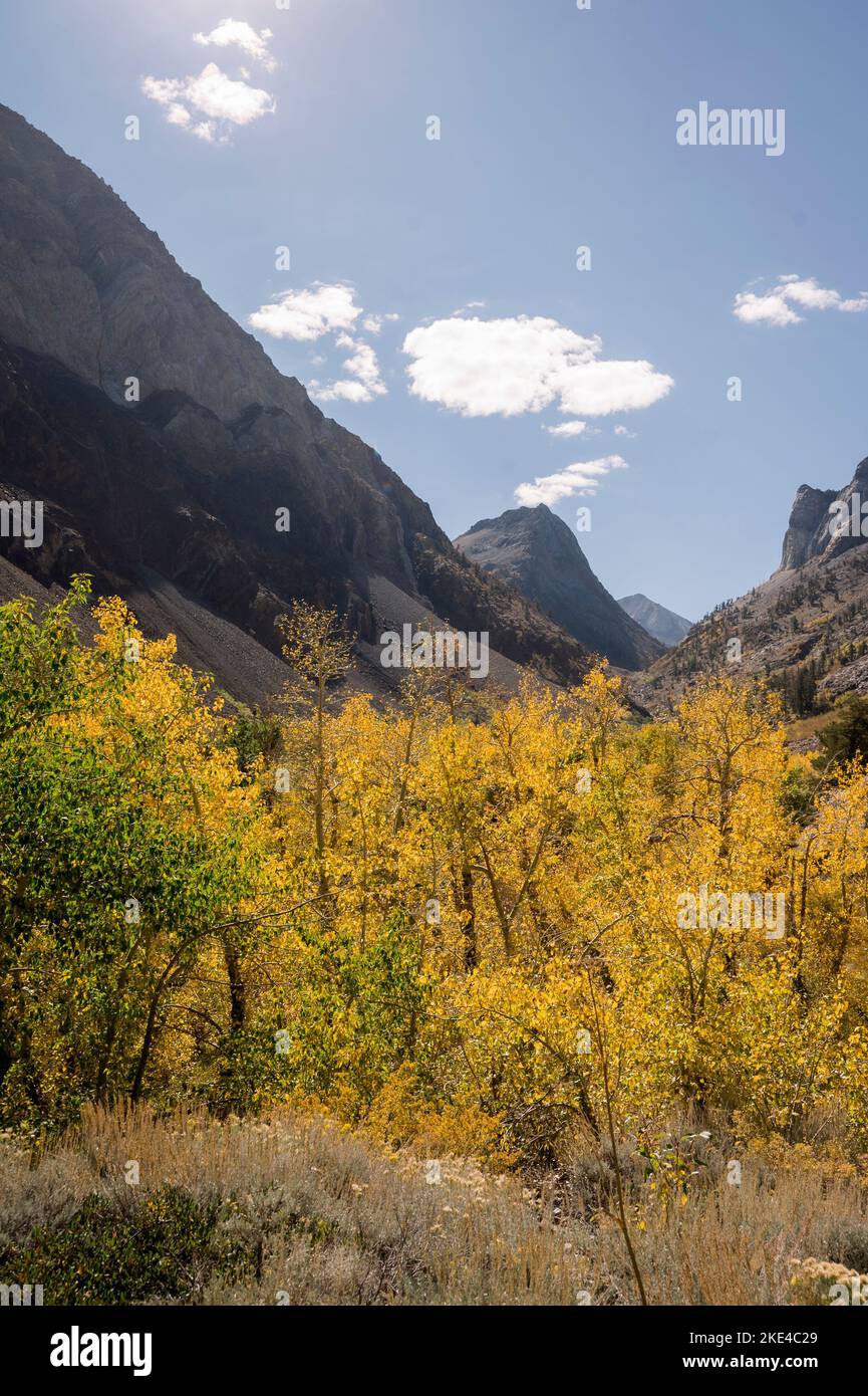 A beautiful landscape of the rocky Sierra Nevada mountain range in