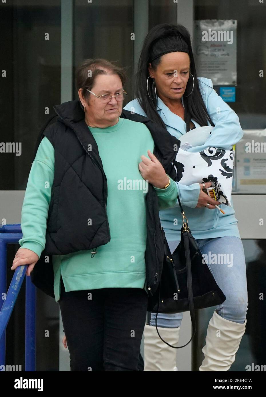 Lisa Garner (right), 45, of Botley Drive, Havant, Hampshire, leaves ...