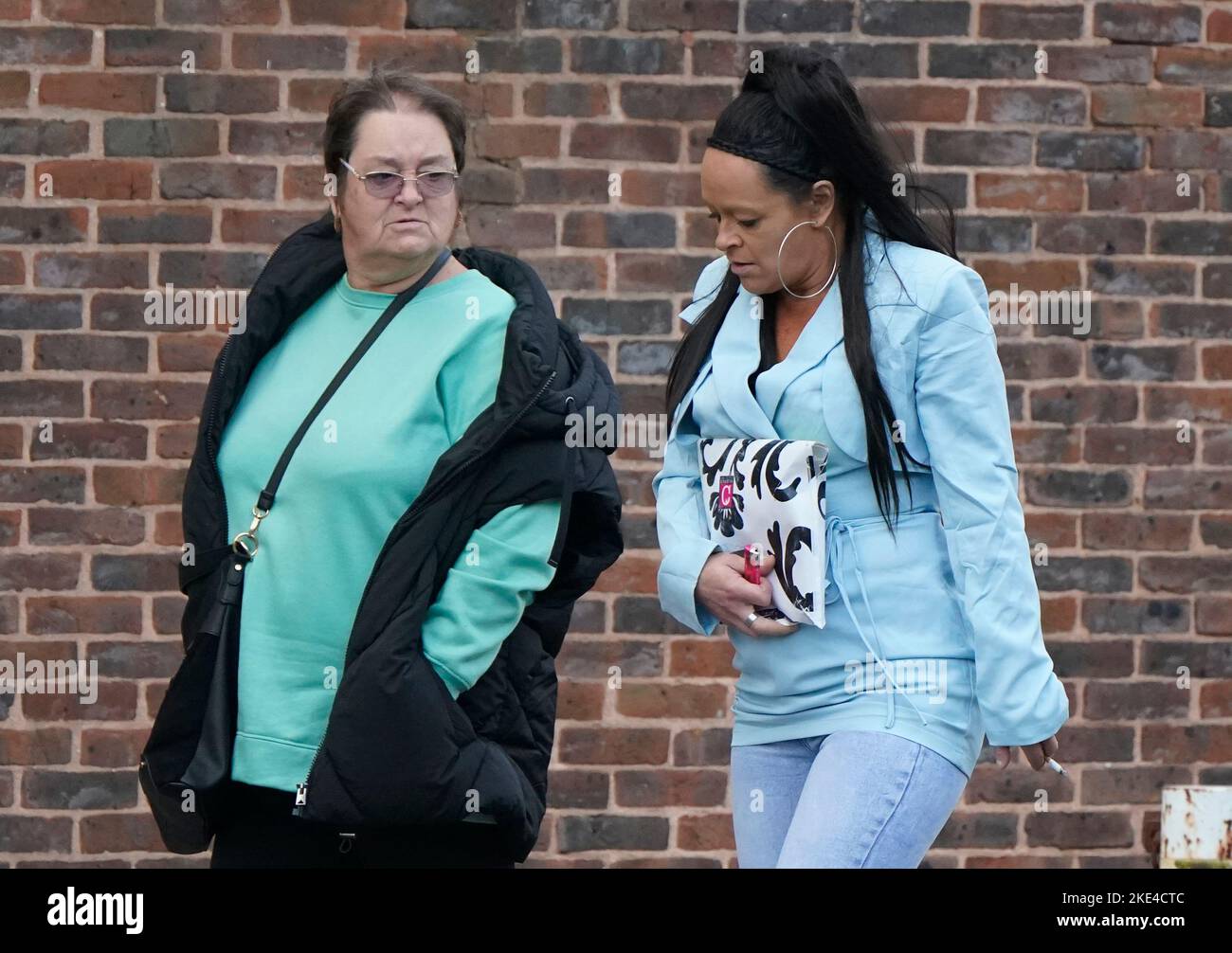 Lisa Garner (right), 45, of Botley Drive, Havant, Hampshire, leaves ...