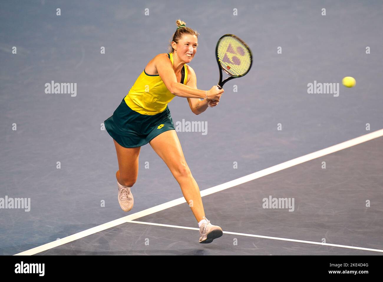 Australia's Storm Sanders in action during day three of the Billie Jean