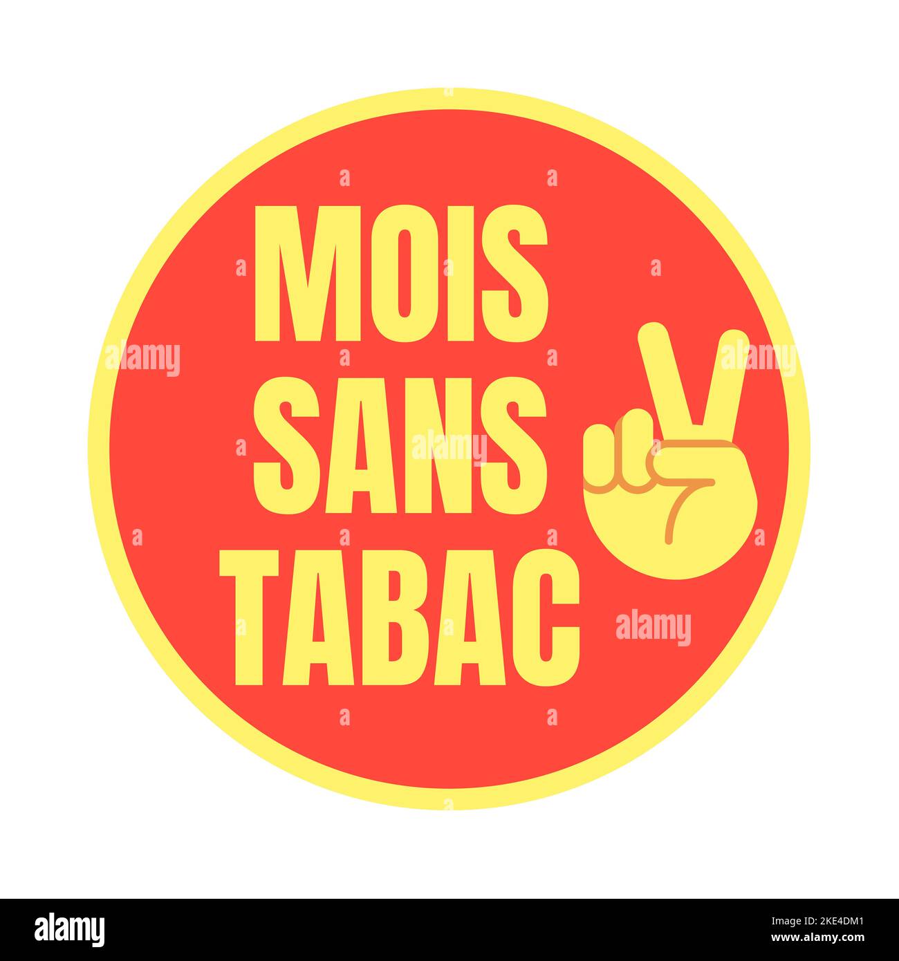 Month without tobacco symbol icon called mois sans tabac in French language Stock Photo