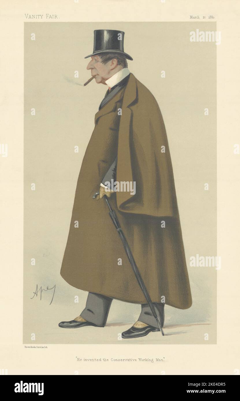 VANITY FAIR SPY CARTOON Markham Spofforth 'He invented the Conservative…' 1880 Stock Photo