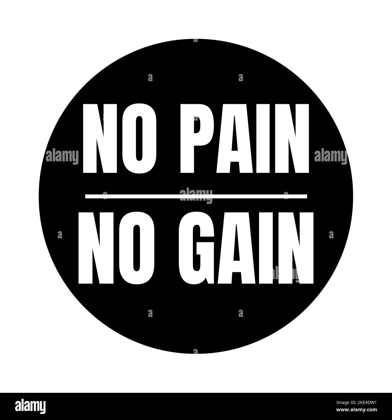 No pain no gain symbol icon Stock Photo