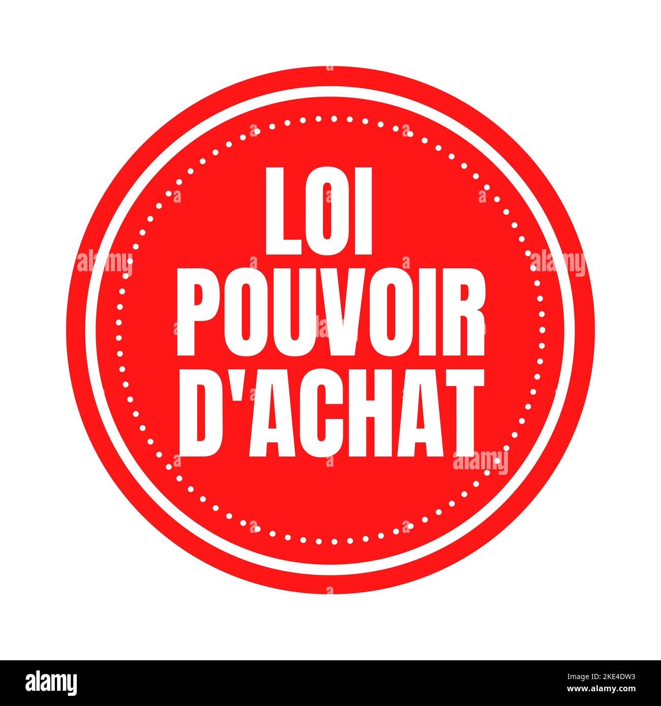 Purchasing power law in France symbol icon called loi pouvoir d'achat