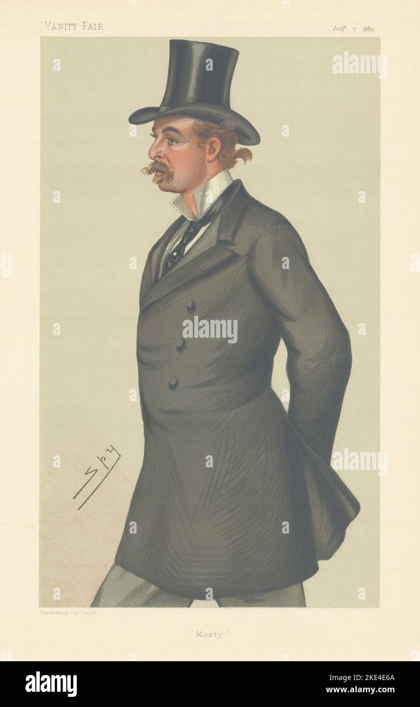 VANITY FAIR SPY CARTOON Montague John Guest 'Monty' Youghal & Wareham MP 1880 Stock Photo