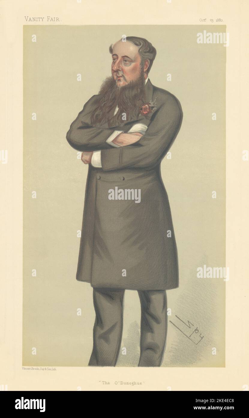 VANITY FAIR SPY CARTOON Daniel O'Donoghue 'The O'Donoghue' Ireland 1880 print Stock Photo
