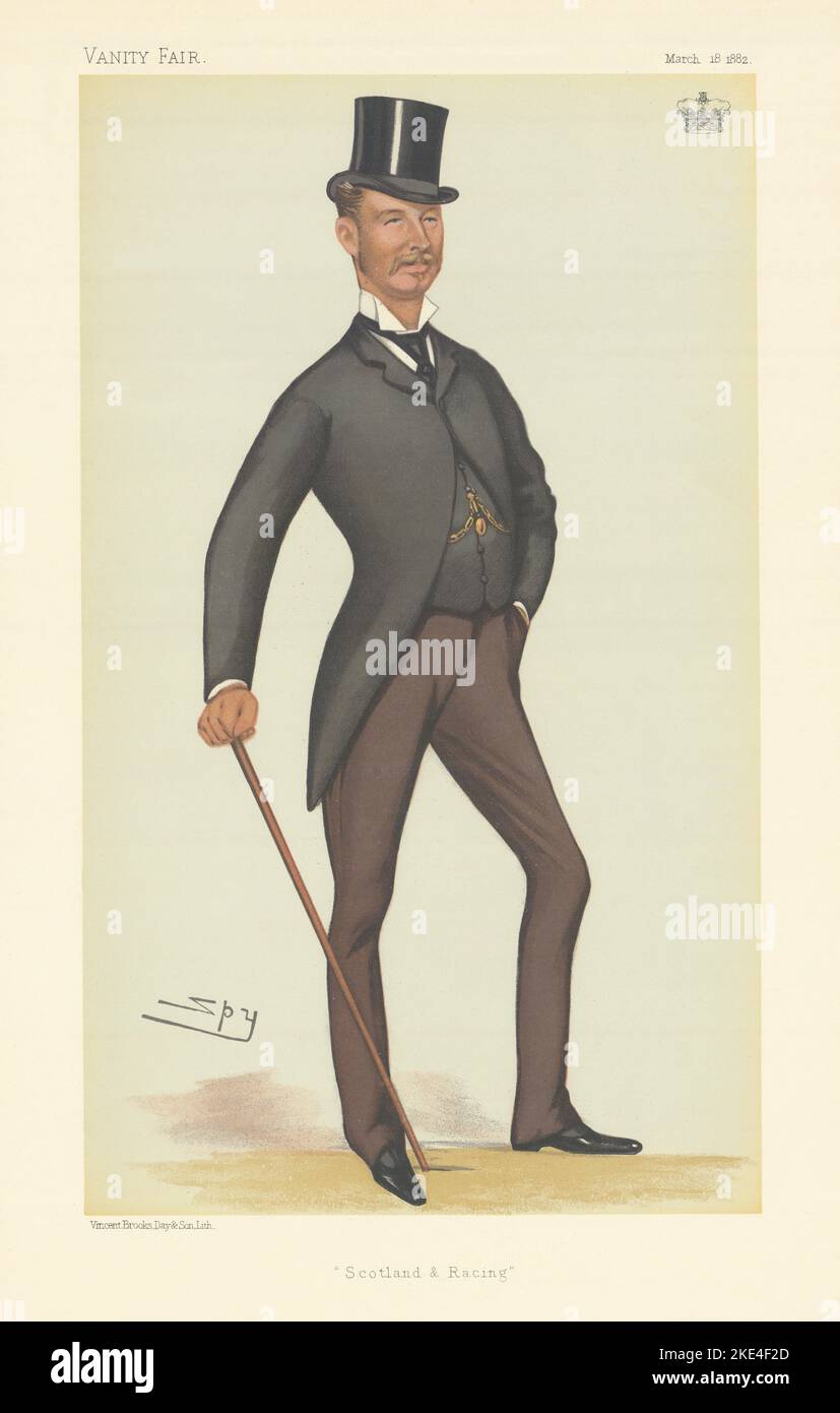 VANITY FAIR SPY CARTOON The Duke of Montrose 'Scotland & Racing' Scotland 1882 Stock Photo
