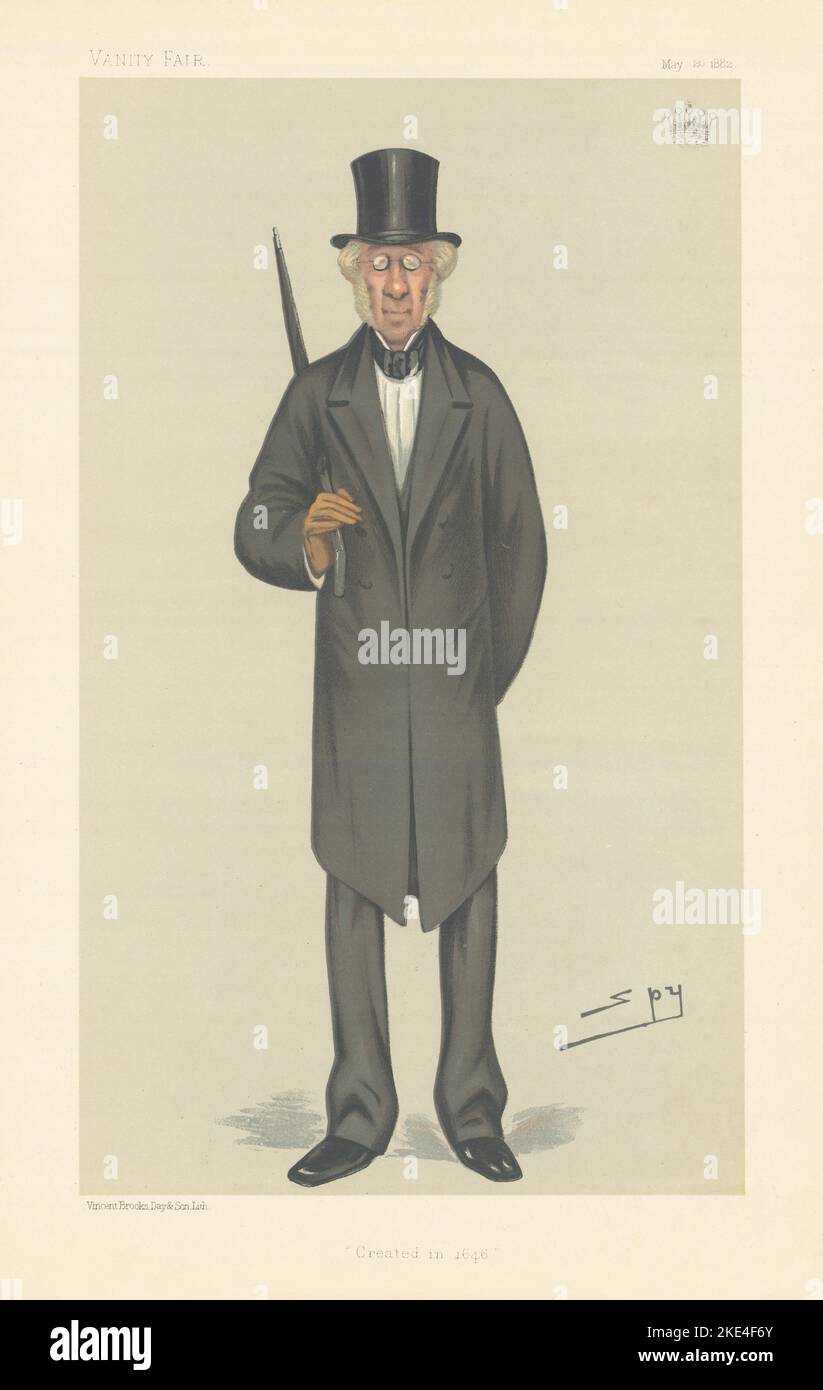 VANITY FAIR SPY CARTOON The Earl of Selkirk 'Created in 1646' Scotland 1882 Stock Photo