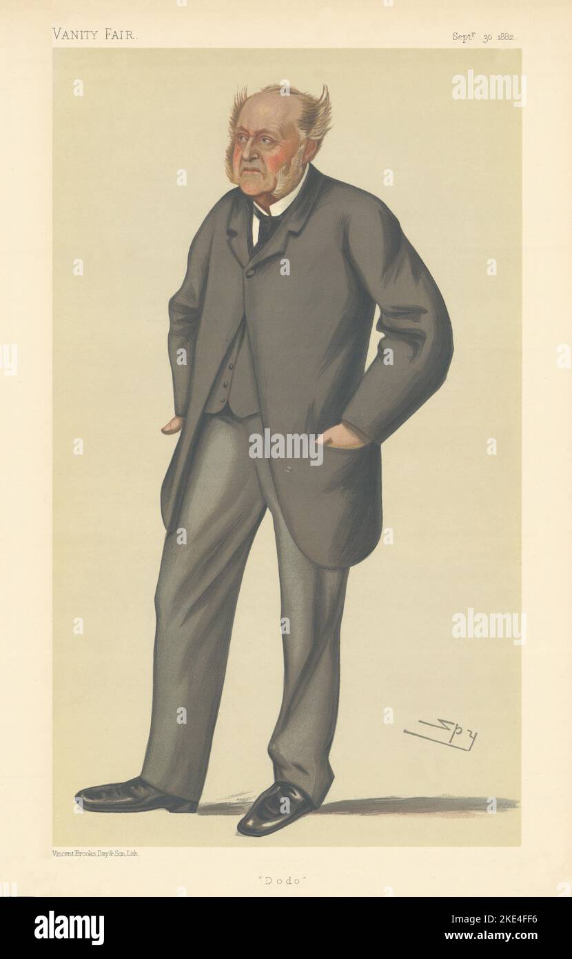 VANITY FAIR SPY CARTOON Sir Adolphus Liddell QC 'Dodo' Law 1882 old print Stock Photo