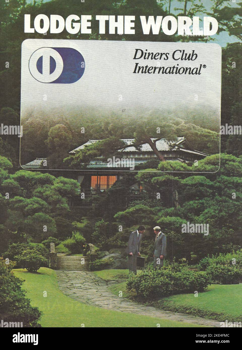 Diners Club International Diners Club card, magazine advertisement Lodge the World Stock Photo