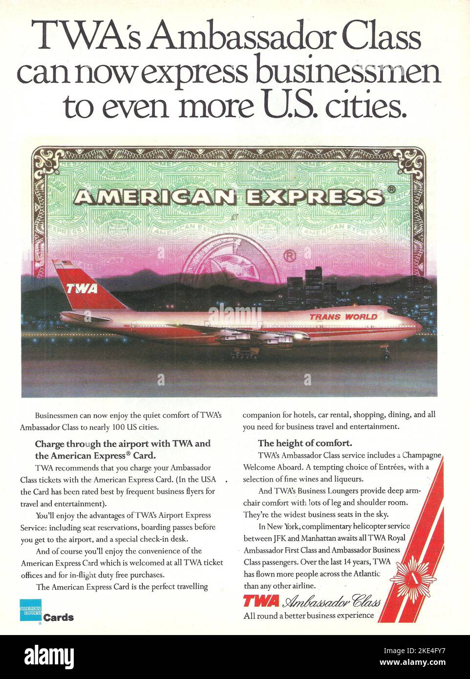 American Express card, magazine advertisement Stock Photo