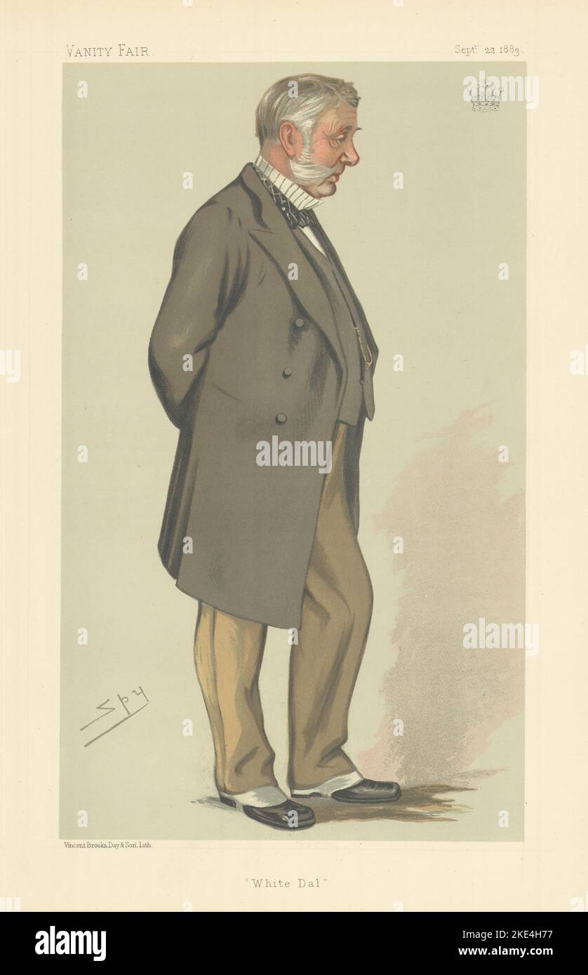 VANITY FAIR SPY CARTOON The Earl of Stair KT 'White Dal' Scotland 1883 print Stock Photo