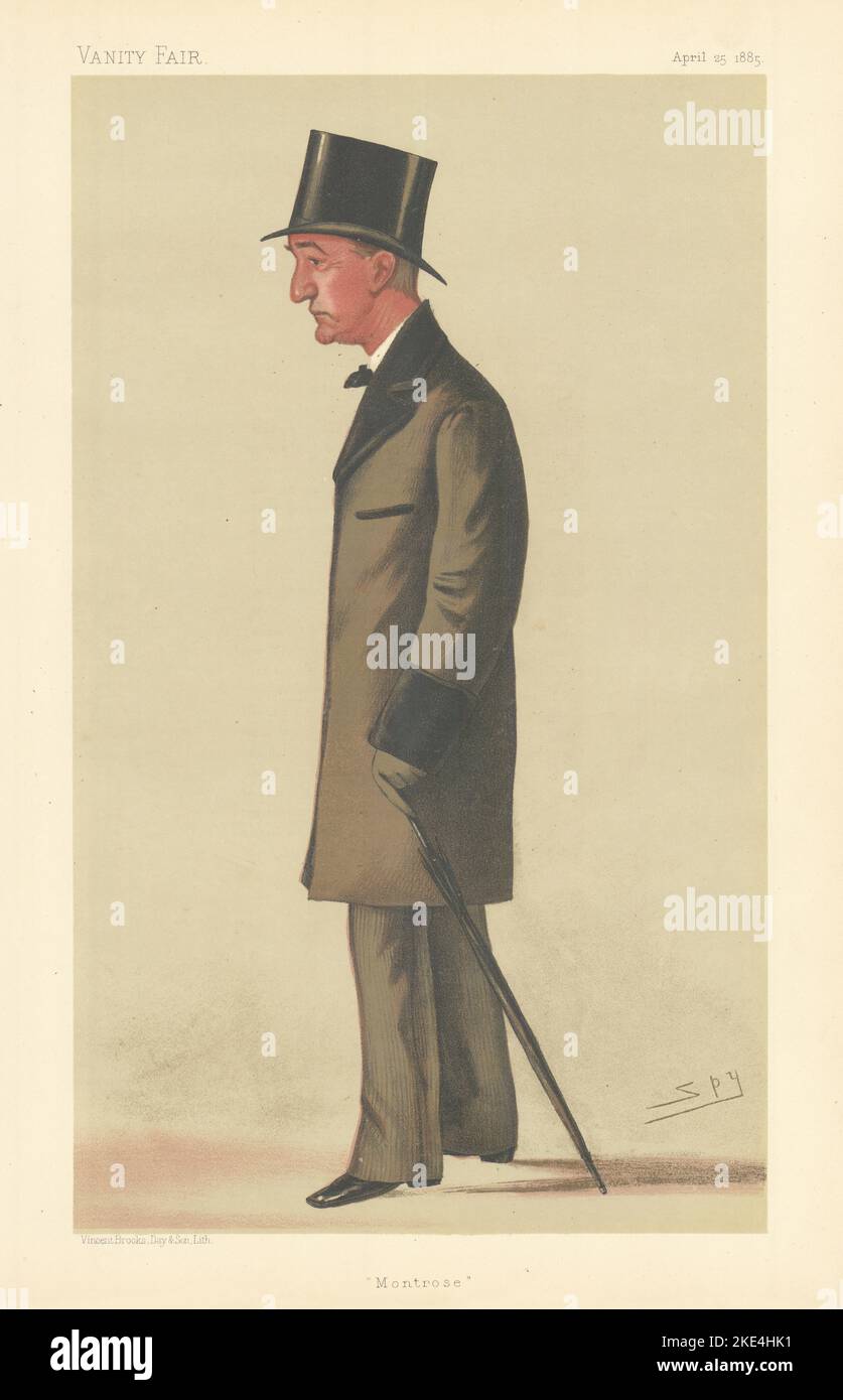 VANITY FAIR SPY CARTOON William Edward Baxter 'Montrose' Scotland 1885 print Stock Photo