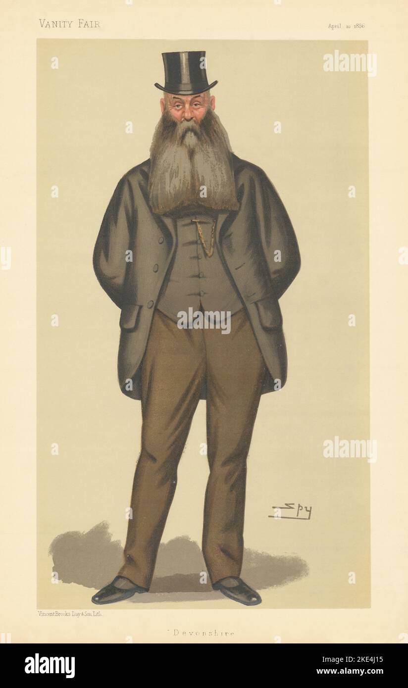 VANITY FAIR SPY CARTOON Sir John Henry Kennaway 'Devonshire' Devon 1886 print Stock Photo
