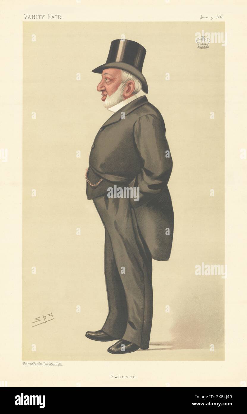 VANITY FAIR SPY CARTOON Sir Henry Hussey Vivian 'Swansea' Wales. Politics 1886 Stock Photo