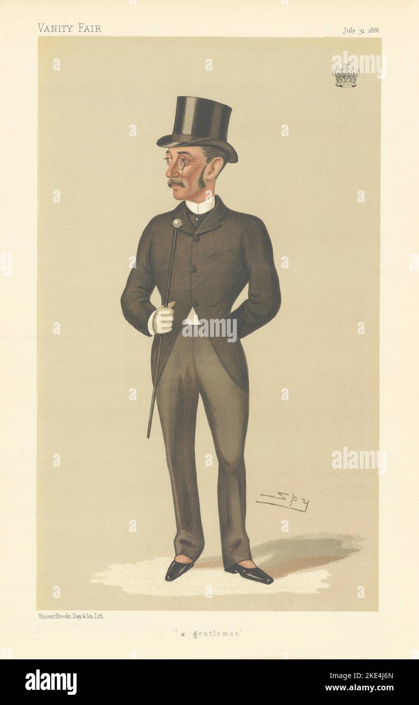 VANITY FAIR SPY CARTOON Lawrence Dundas Marquess of Zetland. Ireland 1886 Stock Photo