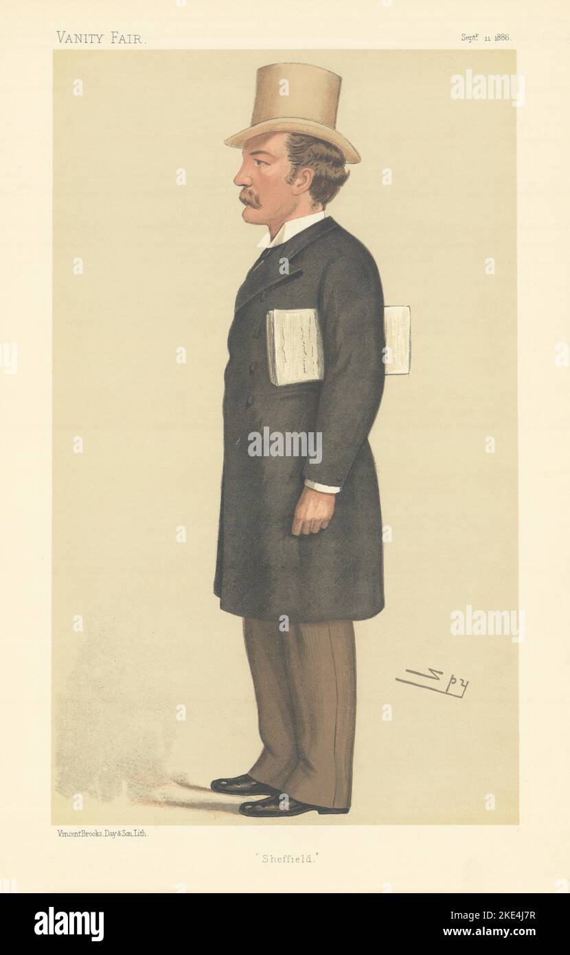 VANITY FAIR SPY CARTOON Charles Beilby Stuart-Wortley 'Sheffield'. Politics 1886 Stock Photo