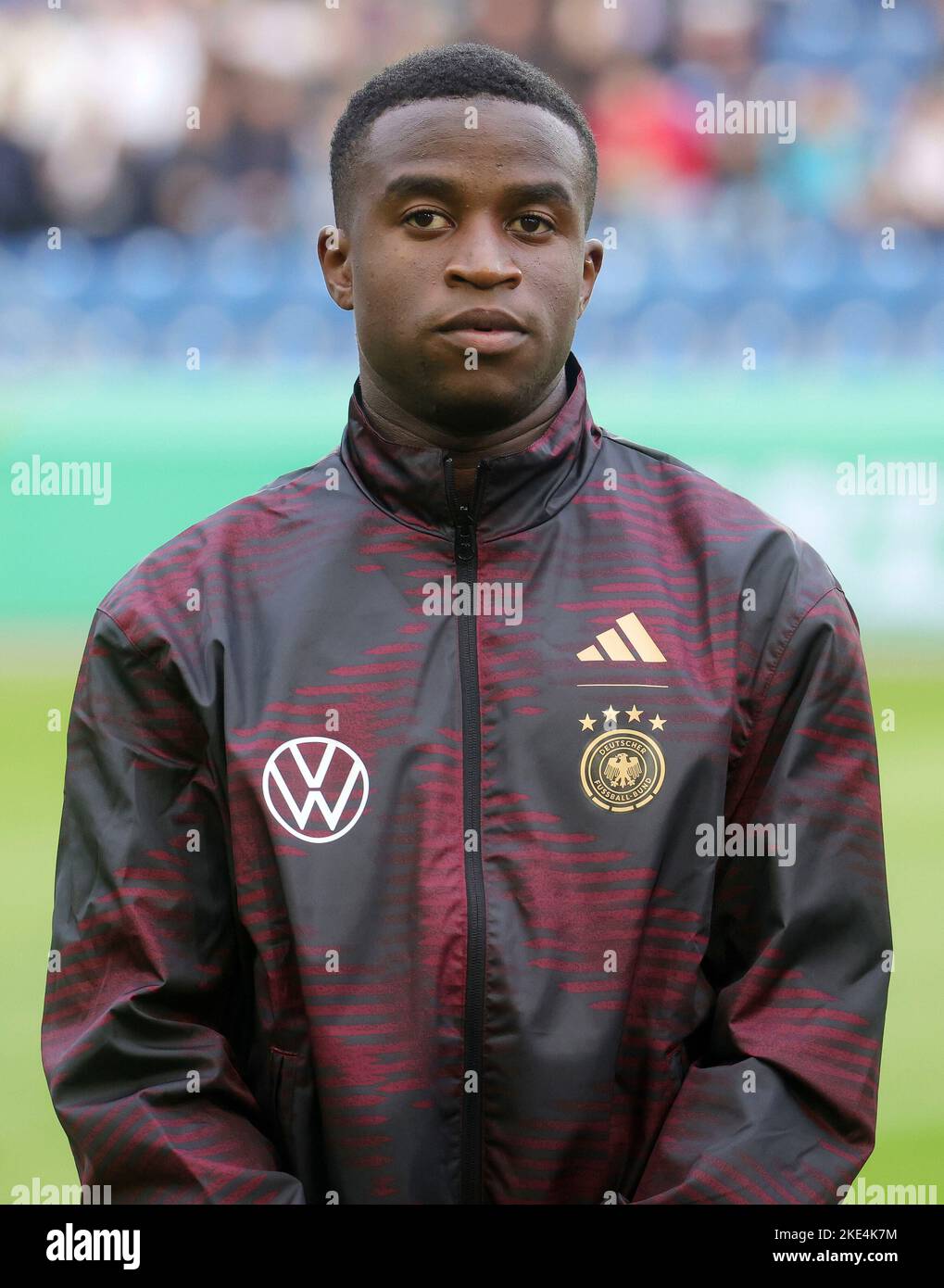 Magdeburg, Deutschland. 23rd Sep, 2022. firo : 09/23/2022, Football, GERMANY, U21, U21 NATIONAL TEAM Germany - France 0:1 Portrait, Youssoufa Moukoko Credit: dpa/Alamy Live News Stock Photo