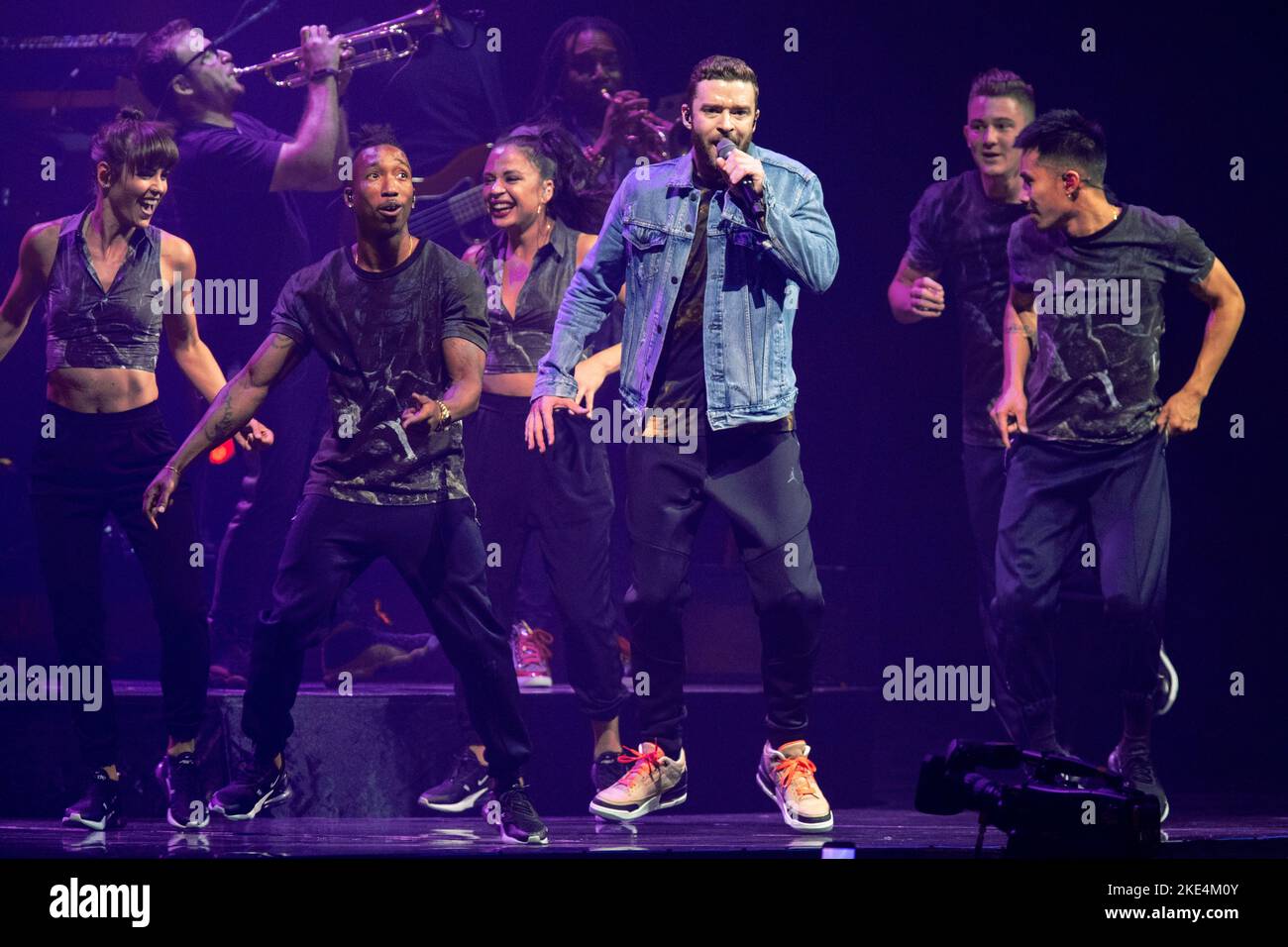 Justin Timberlake in concert in Het Gelredome -Man of the woods tour. Netherlands -Arnhem vvbvanbree fotografie Stock Photo