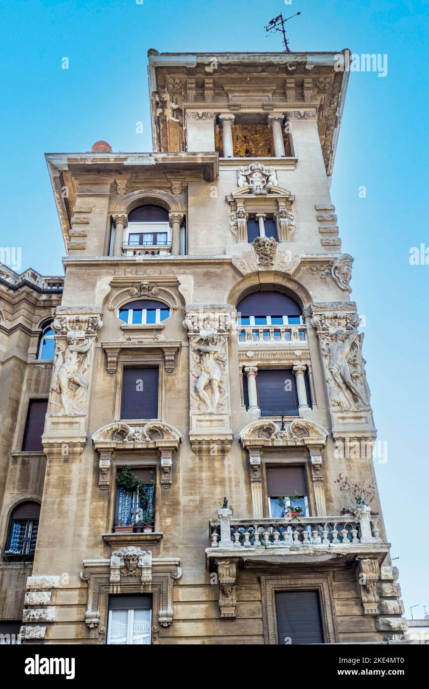Rome, Italy - 04-12/2018: Beautiful houses in the Coppedè district in ...
