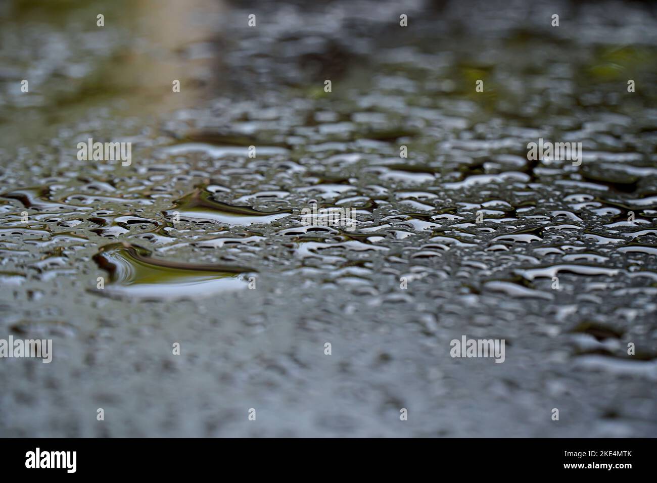 raindrops on the car window. drops texture Stock Photo