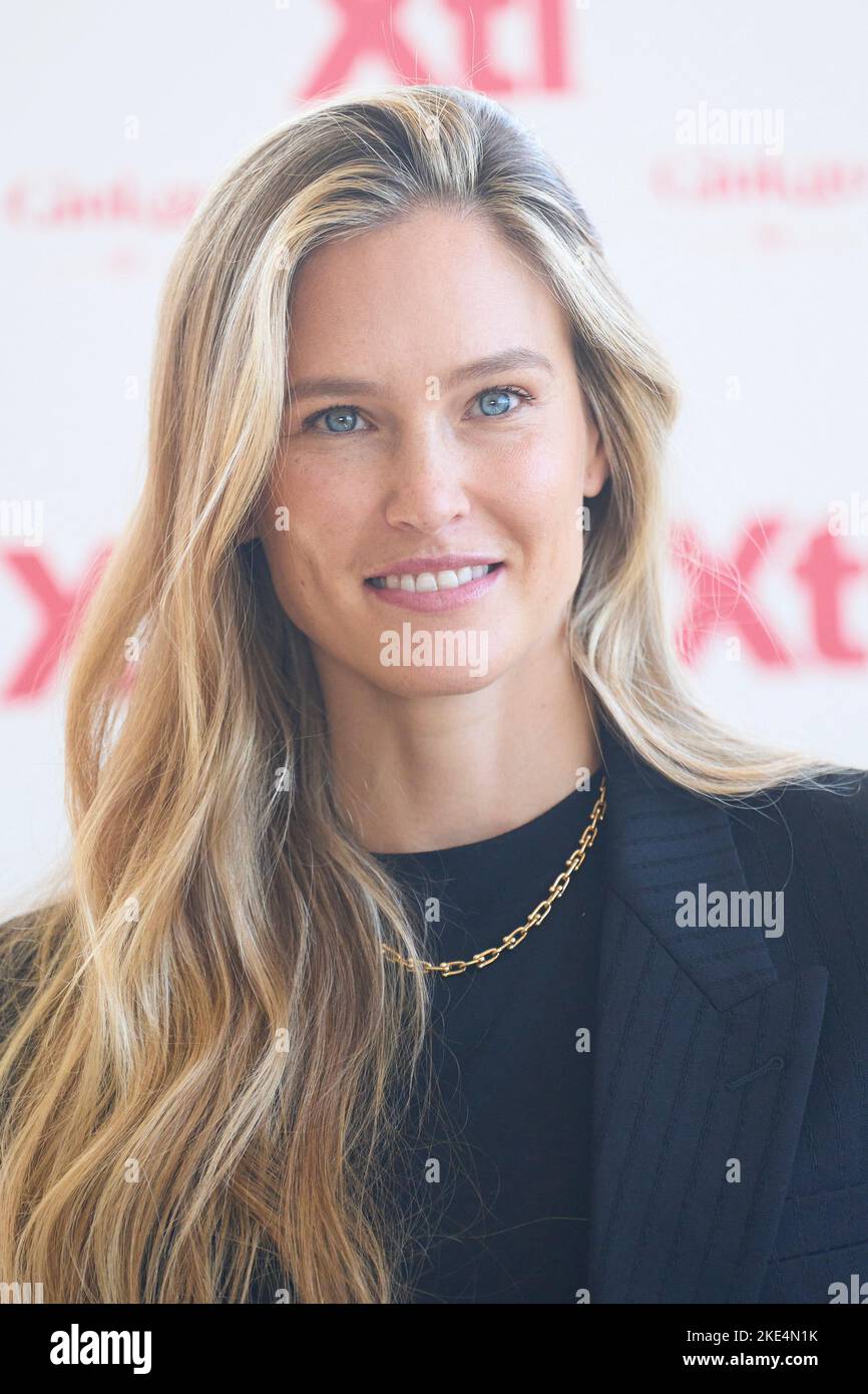 Madrid. Spain. 20221110, Bar Refaeli poses as new Xti ambassadress at  Ginkgo Sky Bar on November 10, 2022 in Madrid, Spain Stock Photo - Alamy
