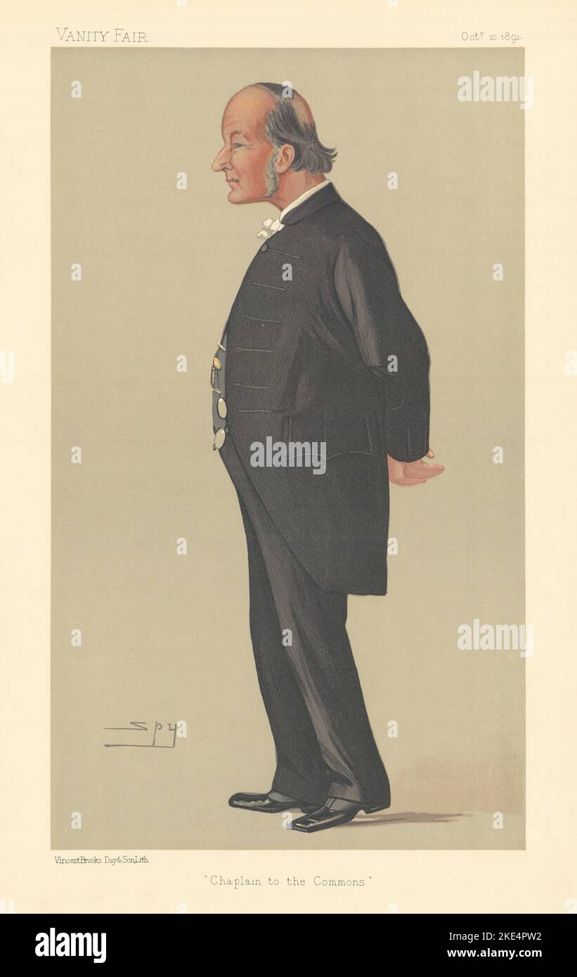 VANITY FAIR SPY CARTOON Frederic Farrar 'Chaplain to the Commons' Clergy 1891 Stock Photo