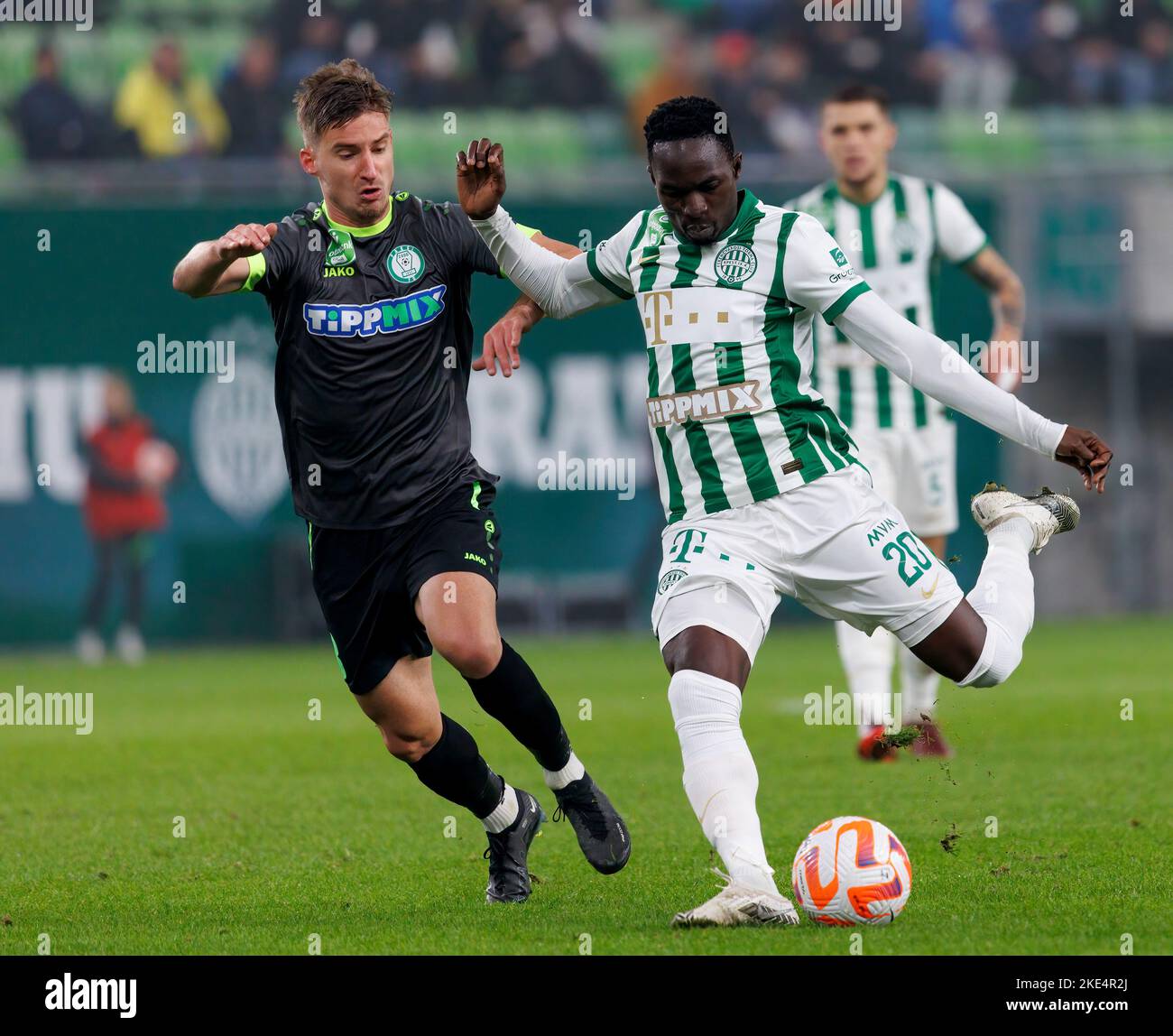 BUDAPEST, HUNGARY - JULY 13: Adama Traore of Ferencvarosi TC looks on  during the UEFA Champions League 2022/23 First Qualifying Round Second Leg  match between Ferencvarosi TC and FC Tobol at Ferencvaros