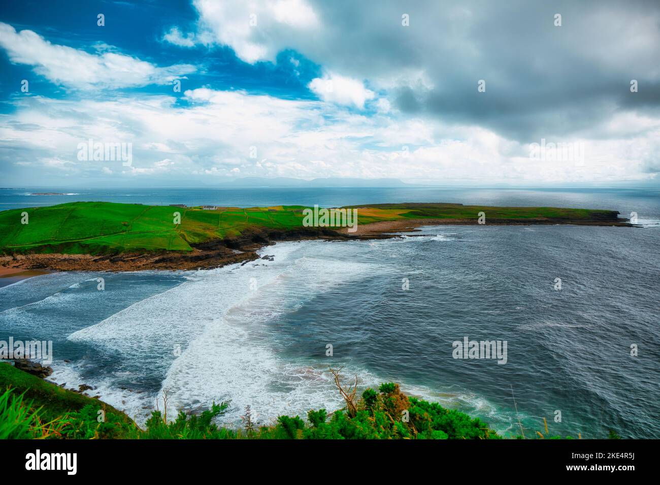 Tra Na Nglor Beach, West coast of Ireland, Muckross Head, Kilcar, County Donegal, Ireland Stock Photo