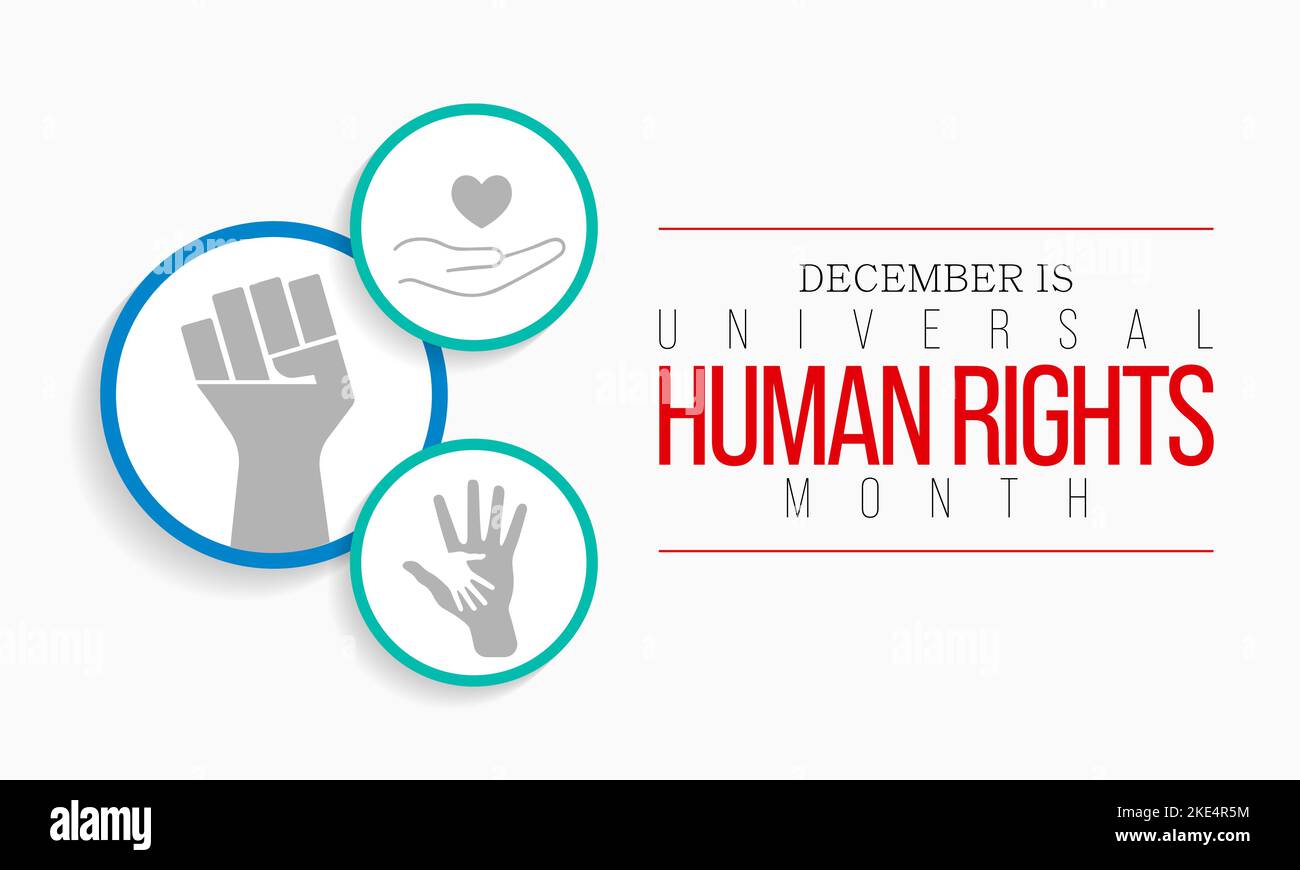 Universal Human Rights month is observed every year in December Stock