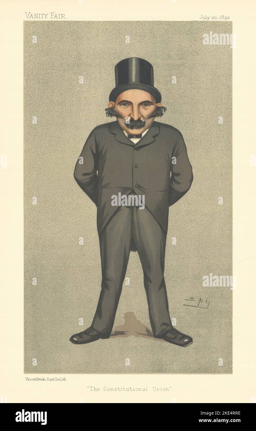 VANITY FAIR SPY CARTOON Charles Wallwyn Cooke 'The Constitutional Union' 1892 Stock Photo