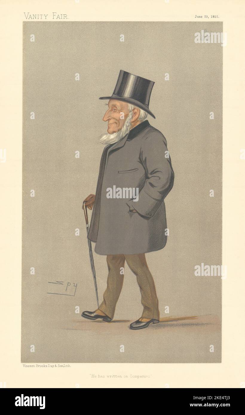 VANITY FAIR SPY CARTOON Lord Thring 'He has written on Companies' Law 1893 Stock Photo