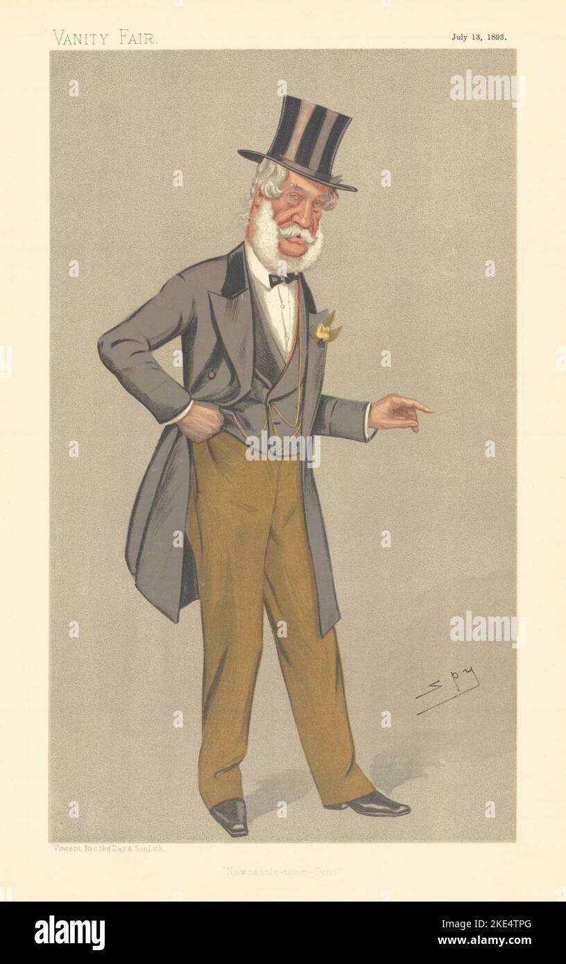 VANITY FAIR SPY CARTOON Charles Frederick Hamond 'Newcastle-upon-Tyne' 1893 Stock Photo