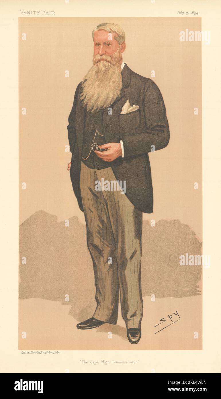 VANITY FAIR SPY CARTOON Henry Loch 'The Cape High Commissioner' S. Africa 1894 Stock Photo