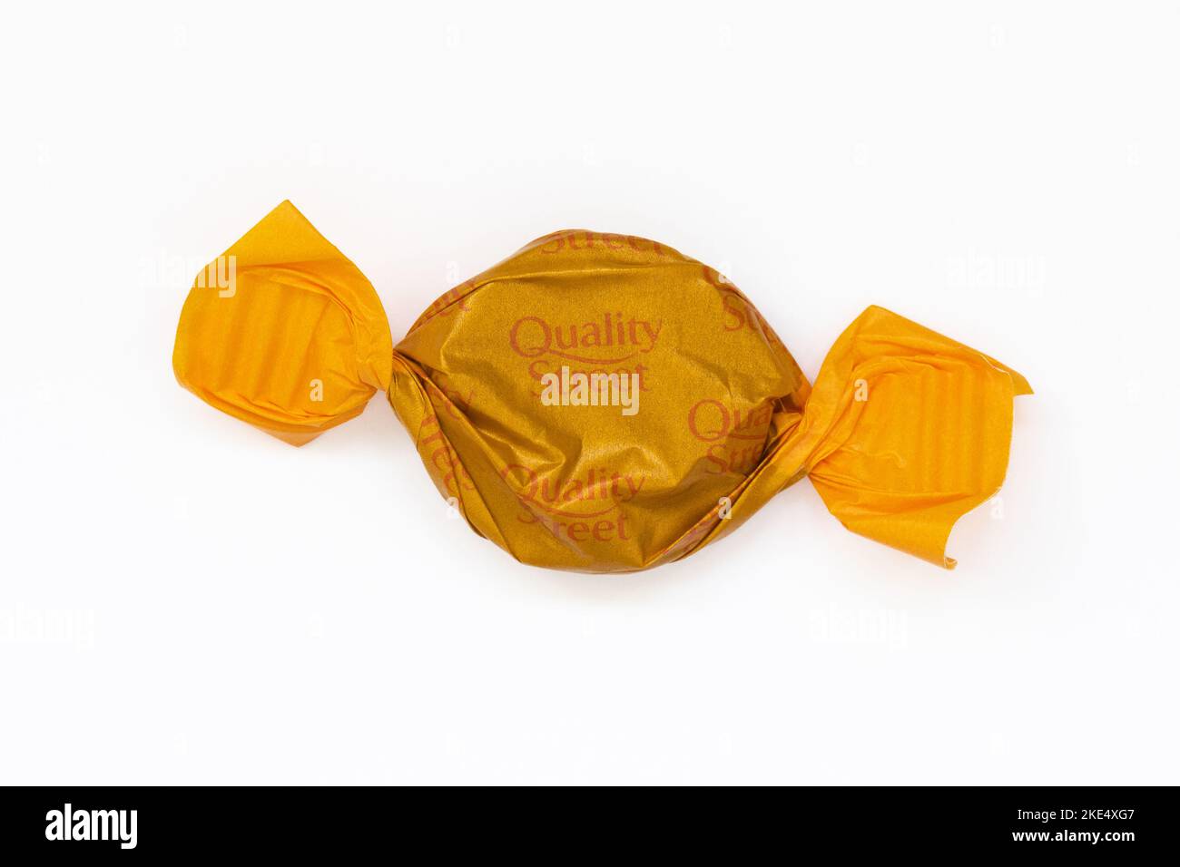 new Quality Street recyclable waxbased paper wrapper Stock Photo Alamy