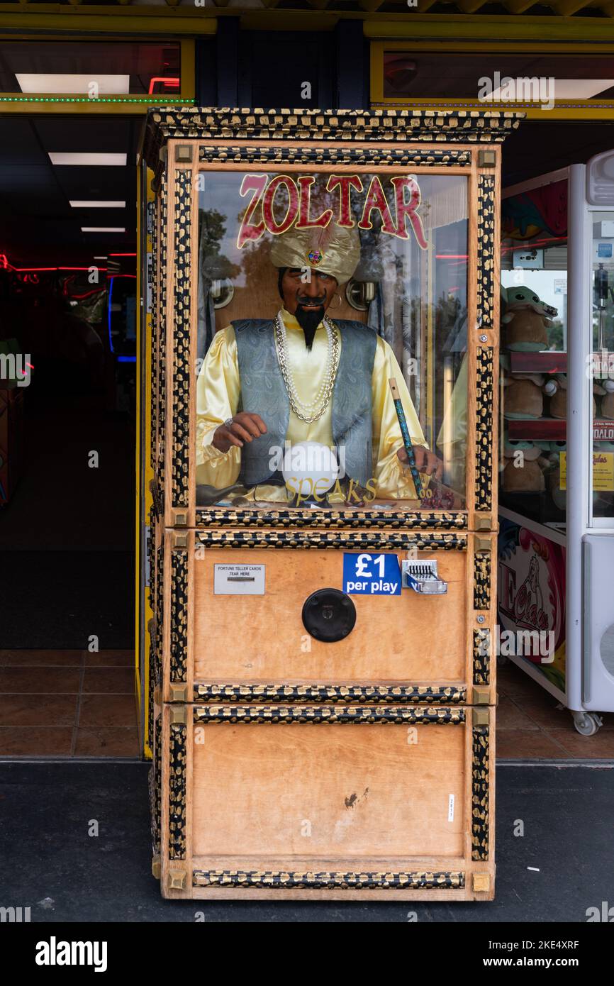 Zoltar Speaks machine at amusement arcade, Leysdown on Sea, Isle of