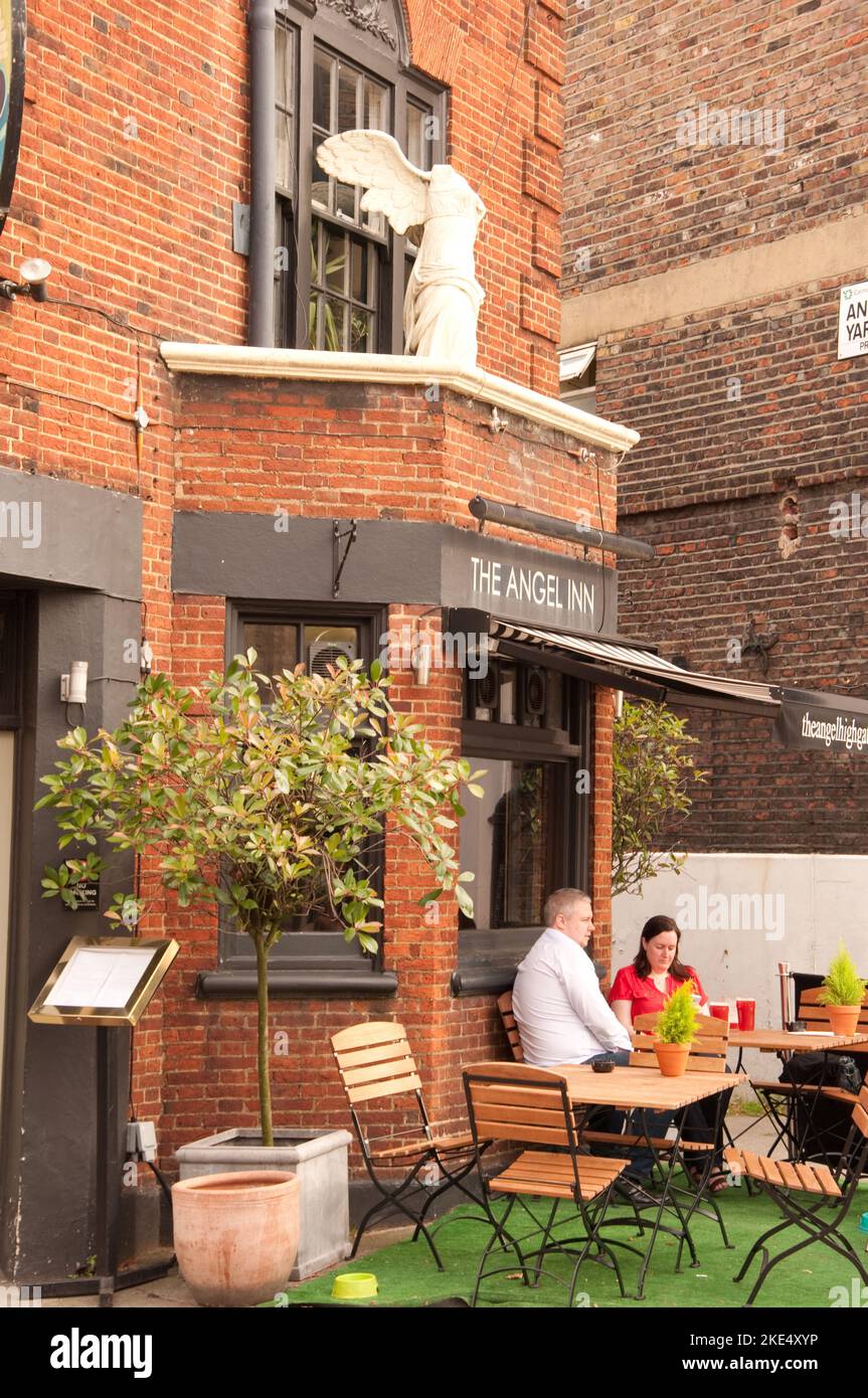 The Angel Inn, Highgate High Street, Highgate Village, London, UK. One