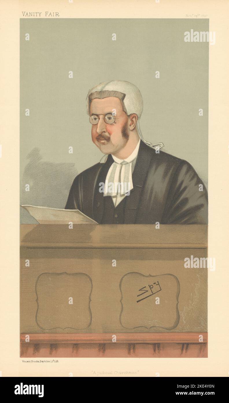 VANITY FAIR SPY CARTOON Sir Walter Phillimore 'A judicial Churchman'. Judge 1898 Stock Photo