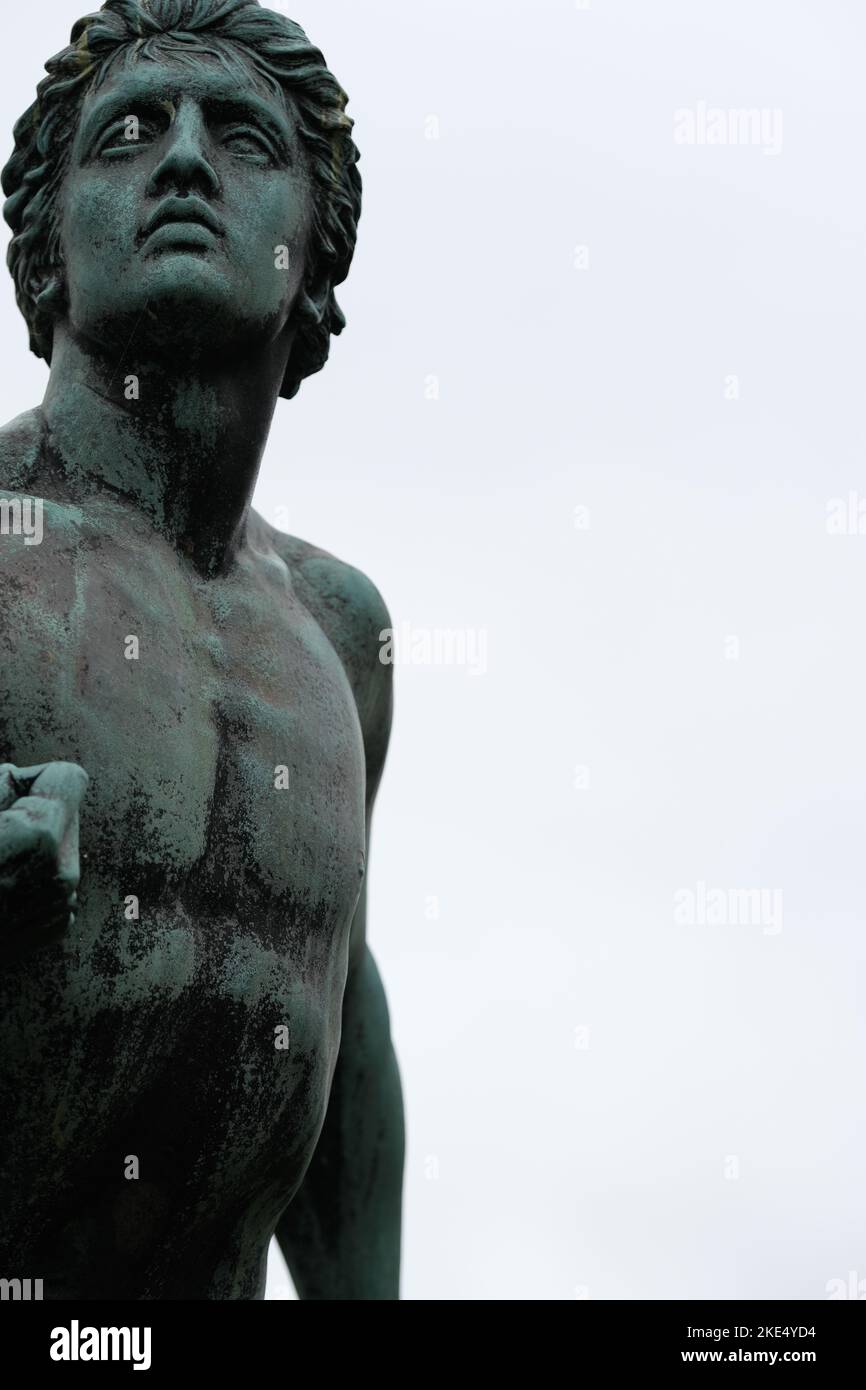 Greek Runner Statue Stock Photo Alamy