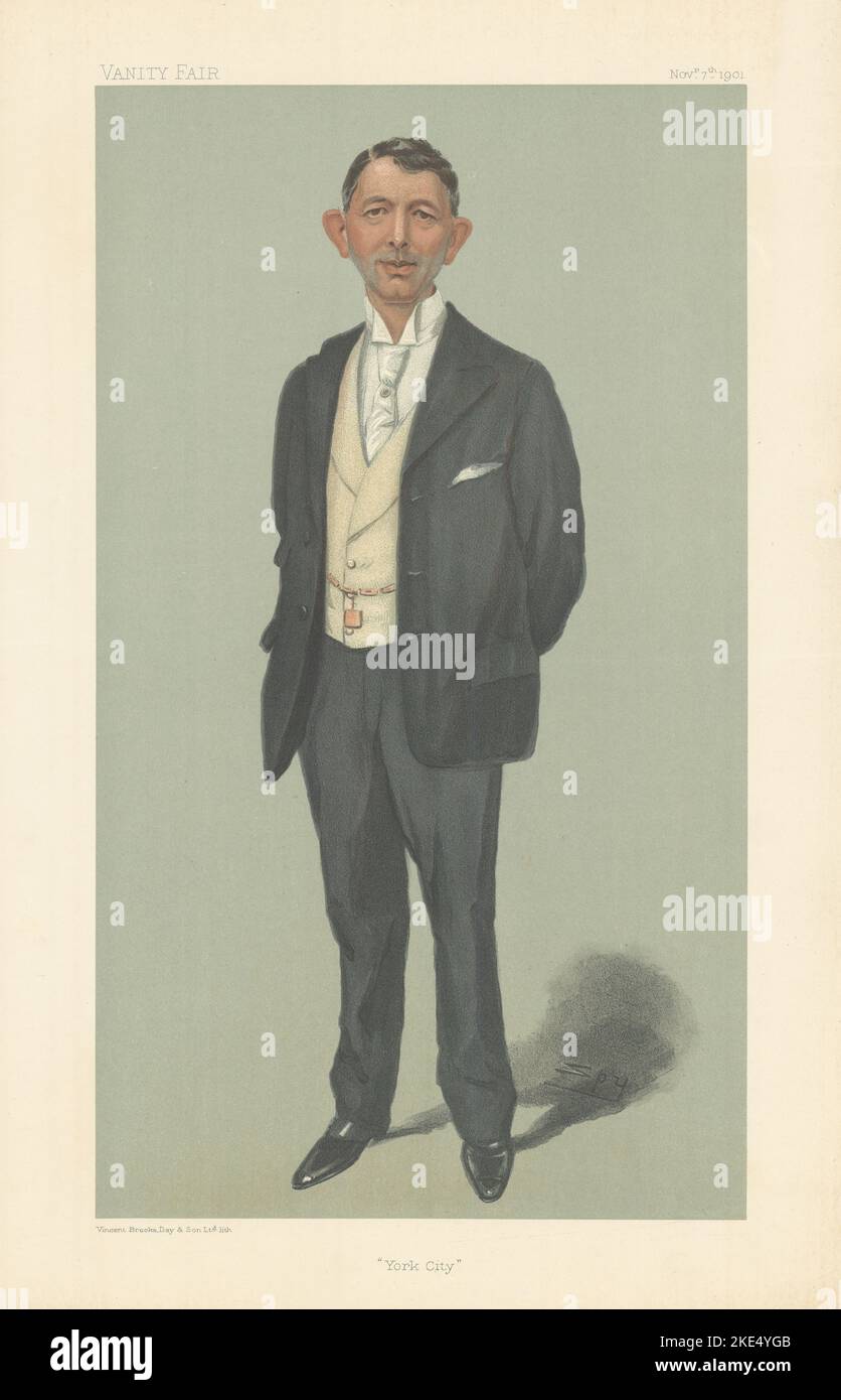 VANITY FAIR SPY CARTOON John George Butcher 'York City' MP. Politics 1901 Stock Photo