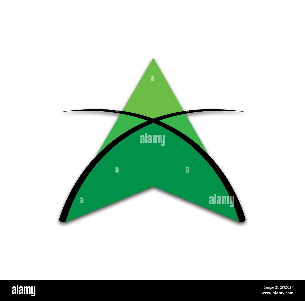 red triangle logoshape design for bussniess, black line, rgb eps vector